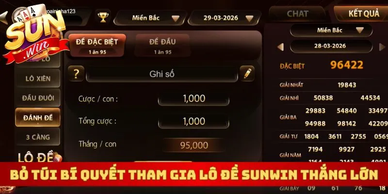 Bỏ túi bí quyết tham gia lô đề Sunwin thắng lớn