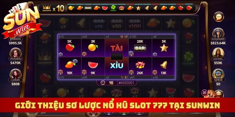 Giới thiệu sơ lược nổ hũ Slot 777 tại Sunwin