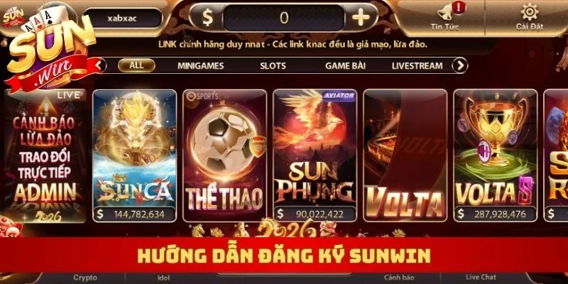 Hướng dẫn đăng ký Sunwin