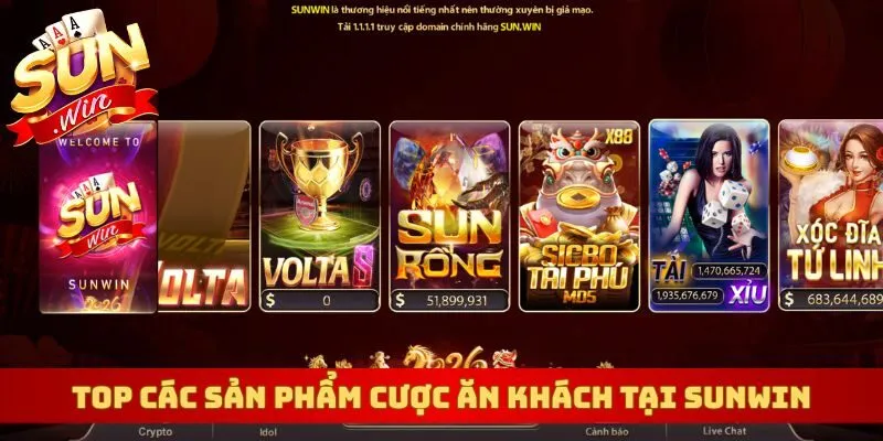 Top các sản phẩm cược ăn khách tại sunwin